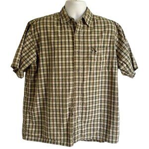 Ferruche Short Sleeve Button Down Causal Shirt Mens Large